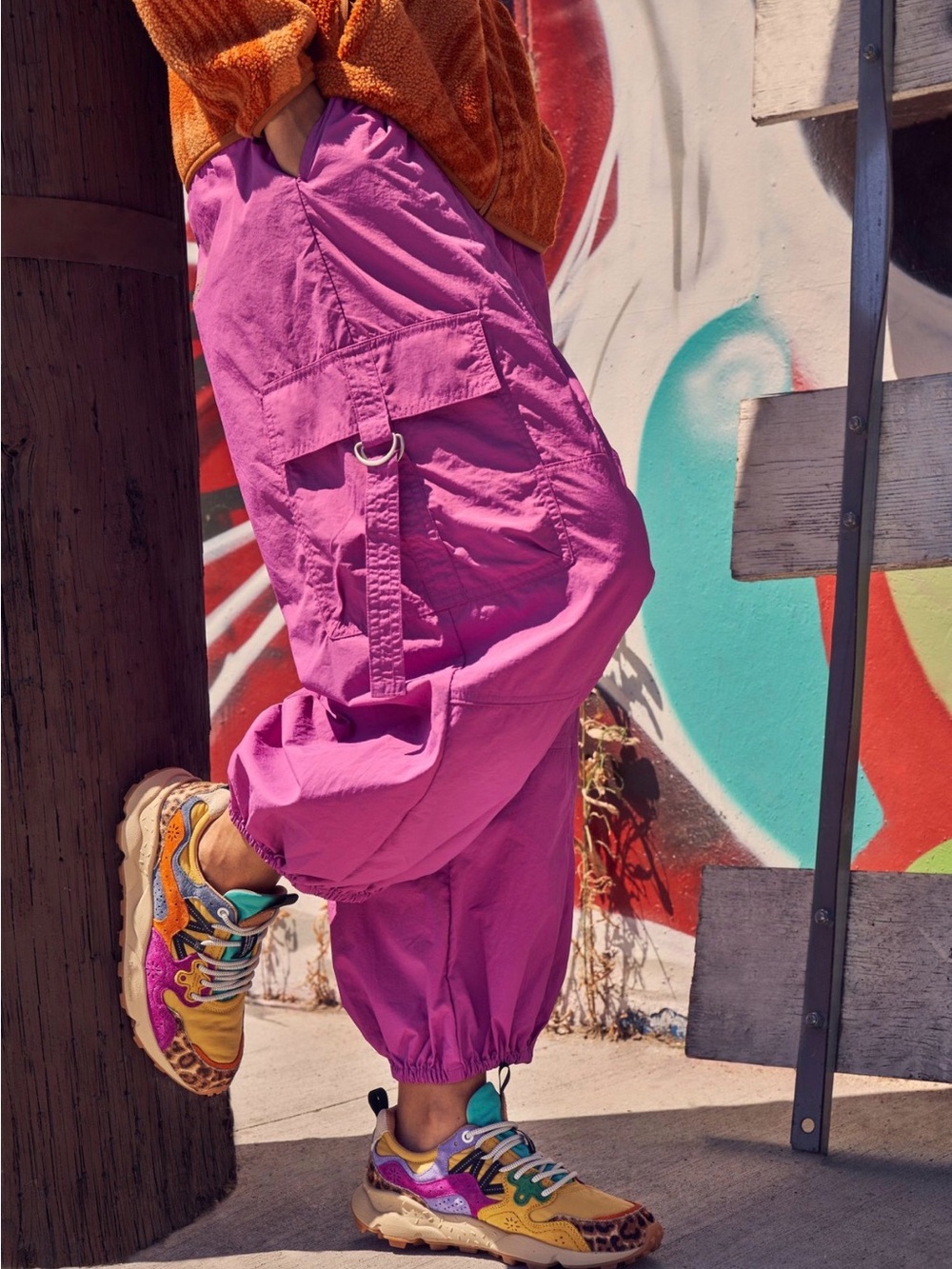 Urban Outfitters Purple Small Cargo Jogger Trousers